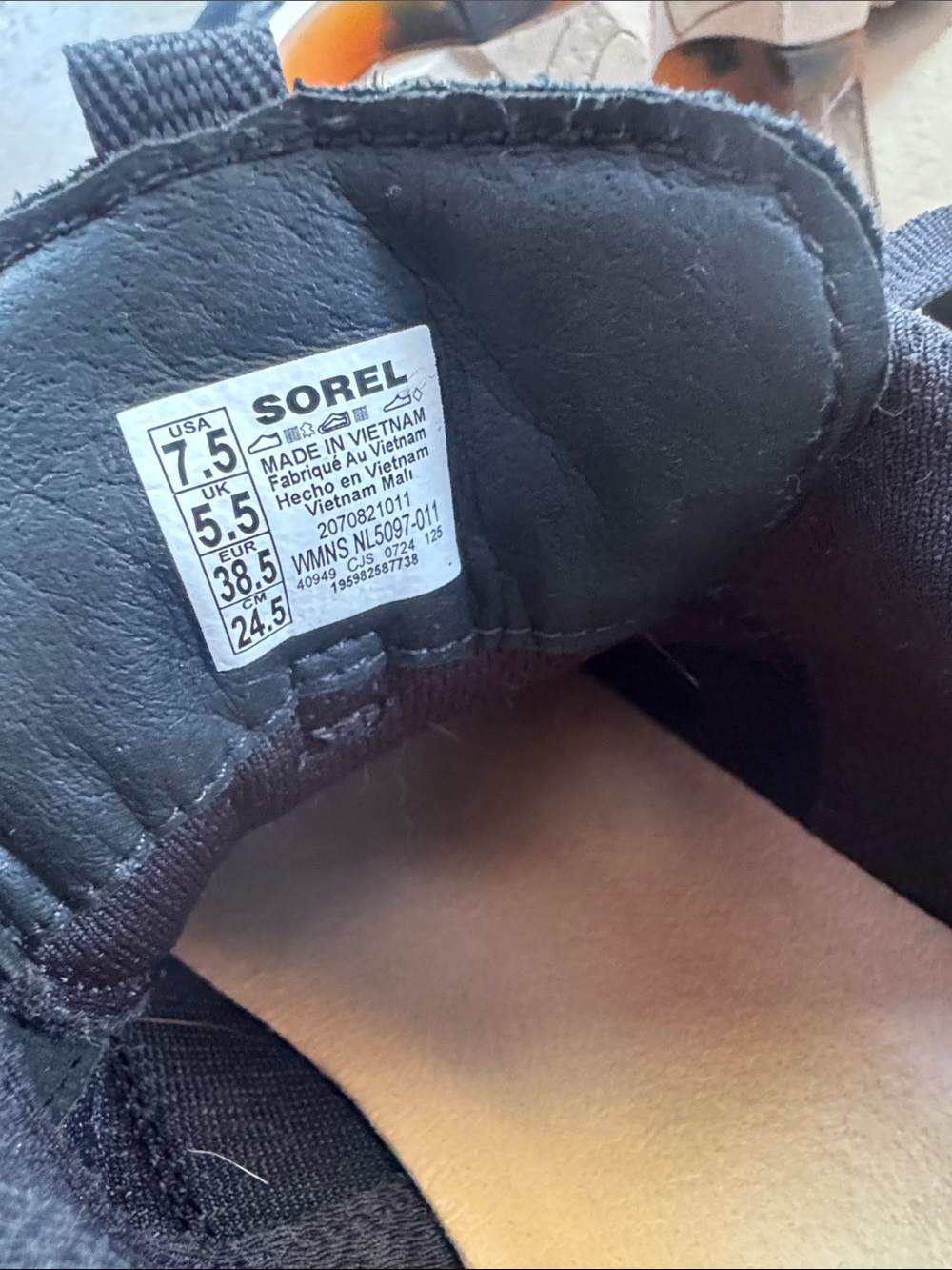 Sorel Black and White Chunky Lace-Up Platform Sneakers - Picture 11 of 11